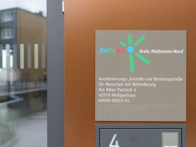 Schild_KoKoBe Schild der KoKoBe in Heiligenhaus